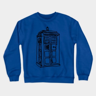 Bad Line Art Tardis Crewneck Sweatshirt